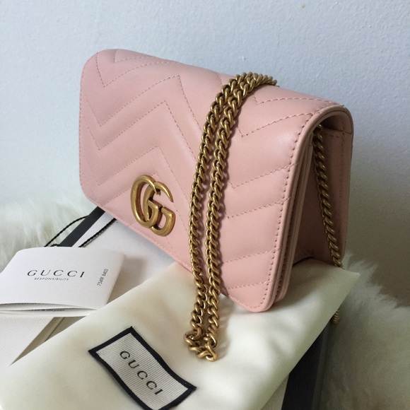 ❌SOLD❌GUCCI mini marmont light pink crossbody bag - Picture 2 of 8